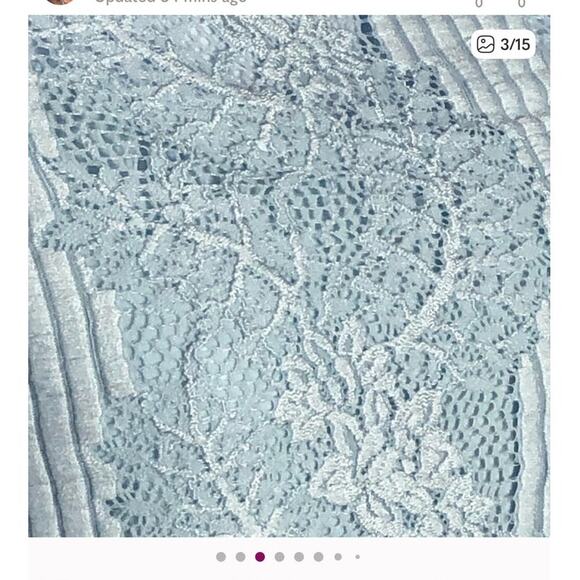 Revolve Heartloom Baby Blue Victorian Lace Blouse Bell Sleeve size Small - Picture 4 of 16